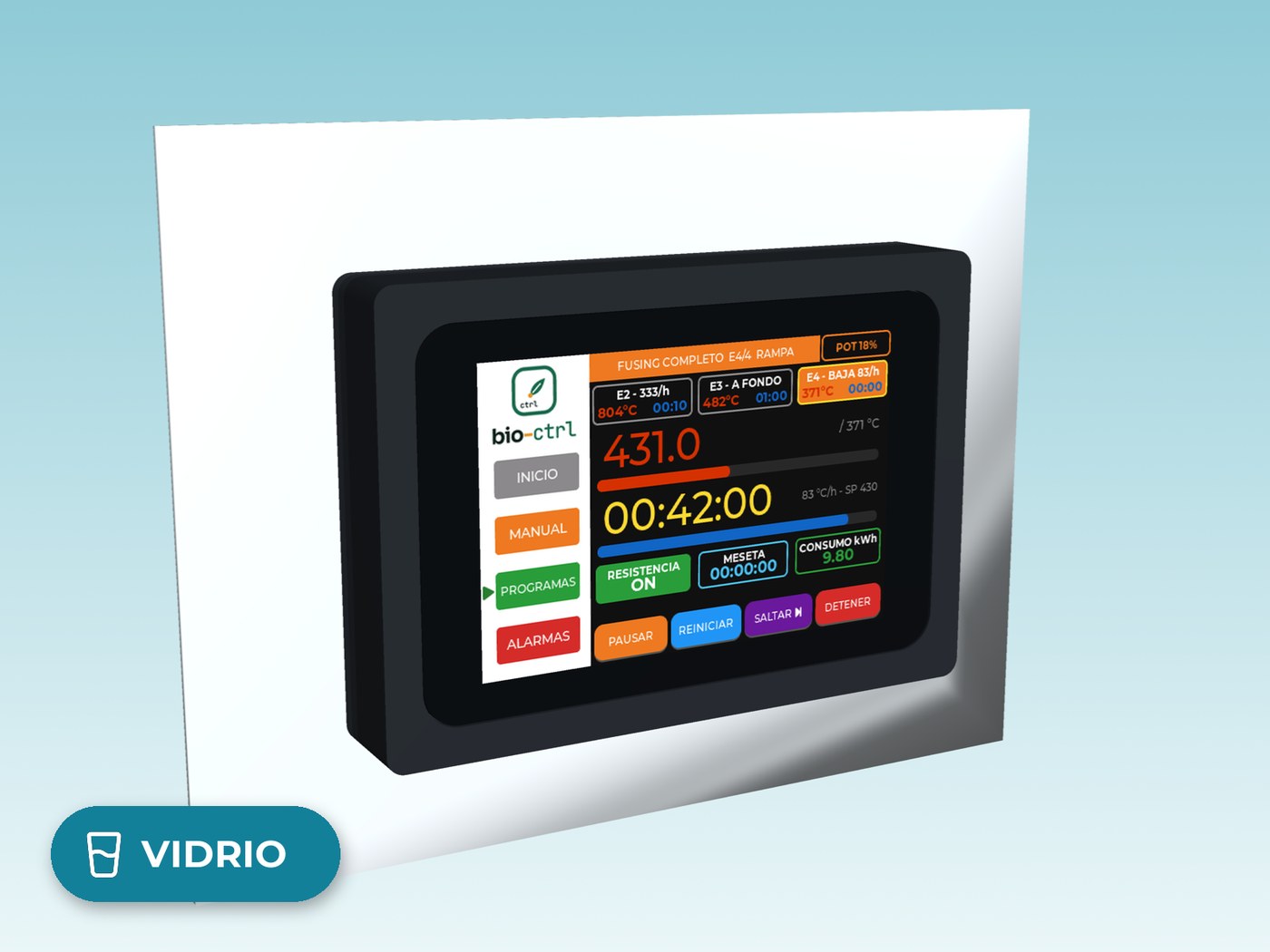 Controlador para hornos de vidrio